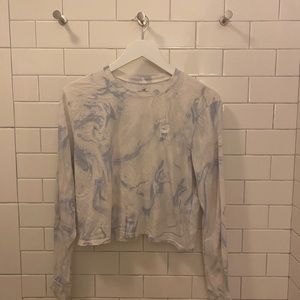 Hollister Blue Marble Long Sleeve Top